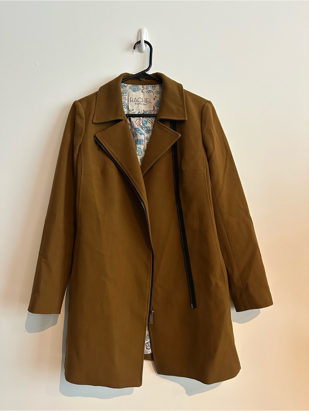 Rachel Roy Mustard Asymmetric Coat